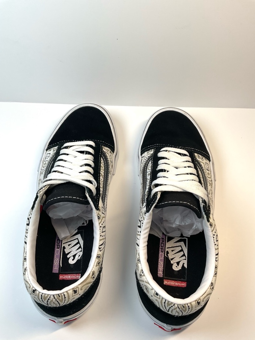 Vans Old Skool x Baker Bandana Black White Men 8 Women 9.5 Skate Shoes - Picture 5 of 10